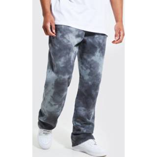 👉 Tall Tie Dye Joggingbroek Met Rechte Pijpen, Charcoal