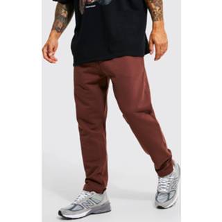 👉 Dikke Toelopende Loopback Joggingbroek, Chocolate