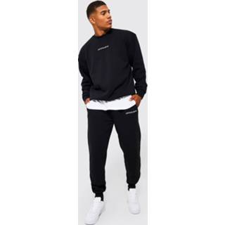 👉 Oversized Official Man Trainingspak Met Trui, Black