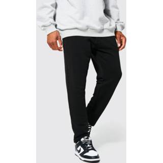 👉 Dikke Loopback Joggingbroek Met Taille Band, Black