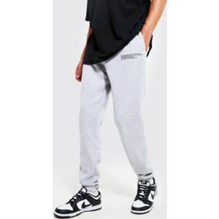 👉 Tall Grijze Mergel Regular Fit Joggingbroek Met Tekst, Grey Marl