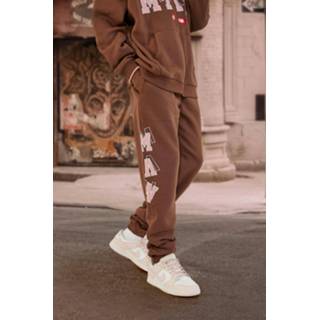 👉 Man Regular Fit Joggingbroek, Chocolate