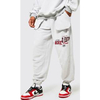 👉 Gesplitste Baggy Loopback Joggingbroek, Grey Marl