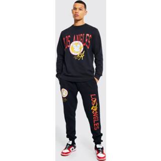 👉 Tall Los Angeles Varsity Trainingspak Met Trui, Black