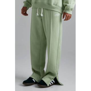👉 Oversized Official Joggingbroek Met Split, Sage