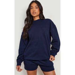 👉 Petite Geborduurd Trainingspak Met Trui En Shorts, Navy