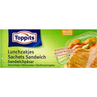 Active 18x Toppits Lunchzakjes Hersluitbaar 1 liter 50 stuks 4008871900159