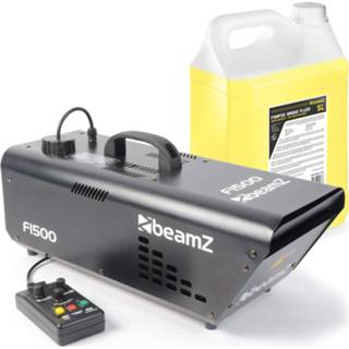 👉 Rook machine tan active BeamZ F1500 fazer rookmachine 1500W inclusief 5 liter rookvloeistof 8720105706202