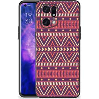 👉 Paars OPPO Find X5 Pro Back Case Aztec 8720632539335