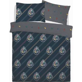 👉 Dekbedovertrek polykatoen antraciet Harry potter House Colours 200 x cm 5056242710073