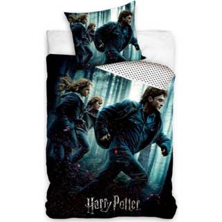 👉 Dekbedovertrek katoen antraciet Harry Potter Run Harry, Ron & Hermelien - 140 x 200 cm 5902689481062