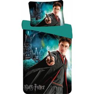 👉 Dekbedovertrek katoen antraciet Harry Potter - 140 x 200 cm 5714710005310