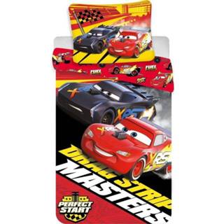 👉 Dekbedovertrek katoen antraciet Disney Cars Drag Strip Masters 140 x 200 cm 8592753023044