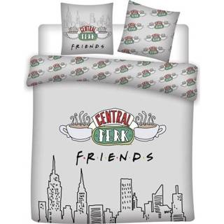 👉 Dekbedovertrek katoen antraciet Friends Central Perk - 240 x 220 cm 5407007982097