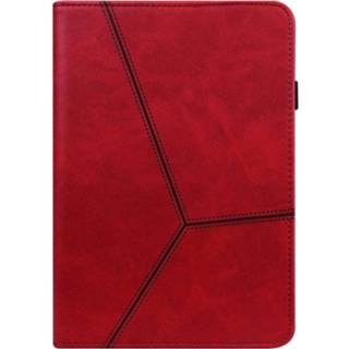 👉 Rood book Lenovo Tab M10 Plus 3rd Gen Hoes - Lederen Folio Case 8720684539529