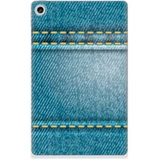 👉 Siliconen hoesje Lenovo Tab M10 Plus (3e generatie) Leuke Hoes Jeans 8720632635501