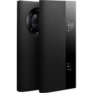 👉 Flipcase zwart leer Qialino Smart View Honor Magic4 Pro Leren Flip Case - Klassiek 5714122027610