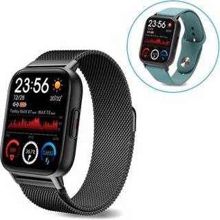 👉 Smartwatch zwart groen siliconen Ksix Cosmic Waterproof - Milanees, / 8427542117119
