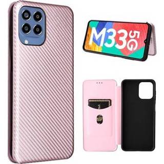 👉 Flipcase koolstofvezel rose goud Samsung Galaxy M33 Flip Case - 5714122171986
