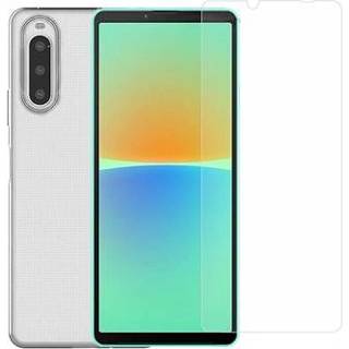 👉 Schermbeschermer glas Saii 2-in-1 Sony Xperia 10 IV TPU-hoesje en van gehard 5712579959331