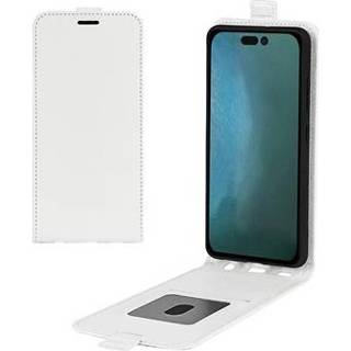 Flipcase wit IPhone 14 Pro Vertical Flip Case met Kaartsleuf - 5714122104878