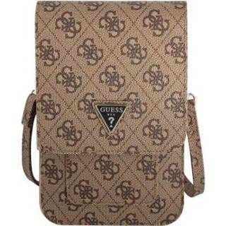 👉 Smartphone bruin Guess 4G Driehoek Logo Schoudertas - 3666339050542