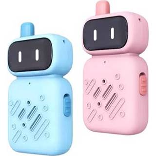 👉 Oplaadbare batterij blauw roze kinderen Mini Robot Walkie Talkies met - & 5714122055941