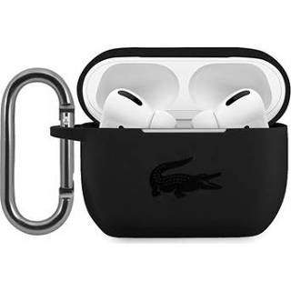 👉 Vloeibaar silicoon zwart Lacoste AirPods Pro vloeibare siliconen hoes - 3666339038755