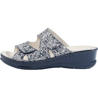 👉 Muil zwart leer geruwd grafisch vrouwen Muiltje Verwisselbare leren binnenzool Naturläufer 4055709379724