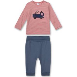 👉 Pyjama biologisch katoen rood Sanetta gekruld 4060972849966