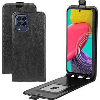 👉 Flipcase zwart Samsung Galaxy M53 Verticale Flip Case met Kaarthouder - 5714122189165