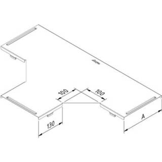 👉 Kabelgoot zwart Deksel T-stuk 200mm mat structuur