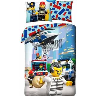 Dekbedovertrek polyester antraciet Lego City 140 x 200 cm 8719023467562