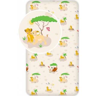 👉 Hoeslaken katoen antraciet The Lion King eenpersoons 90 x 200 cm 5714710005372
