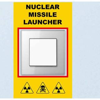 👉 Muursticker Post NL nederlands stopcontact Schakelaar voor nucleaire raketwerper