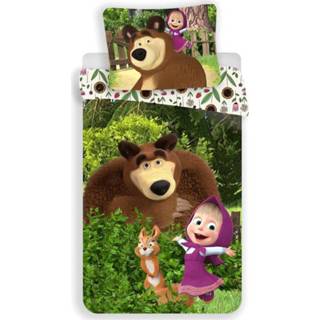 👉 Dekbedovertrek katoen antraciet Masha de Beer Bloemen 140 x 200 cm 8592753027288 8592753018156