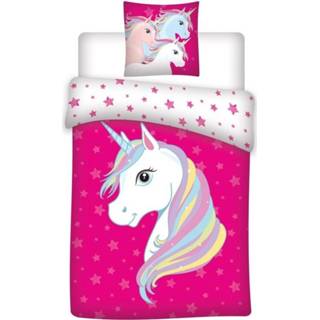 👉 Dekbedovertrek polyester antraciet Unicorn Stars 140 X 200 cm - 63 5425039186061 5407007984350