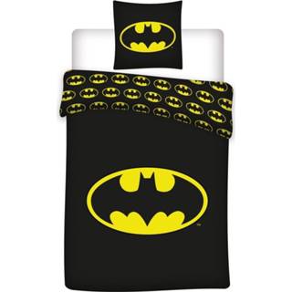 Dekbedovertrek polyester katoen antraciet Batman logo - 5407007984657