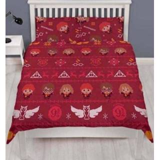 👉 Dekbedovertrek polyester antraciet Harry Potter iconen tweepersoons rood 200 x cm 5056197148792