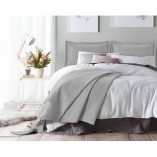 👉 Bedsprei zilver micropercal antraciet Sleeptime Wave Silver 8720105610721