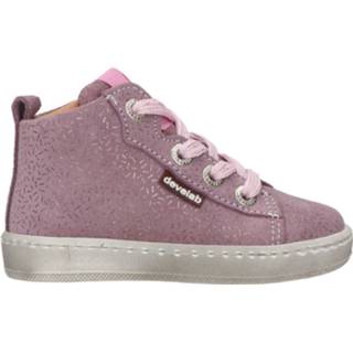 👉 Veterboots roze plat kunststof leer active Develab Veterboot 8720635014686