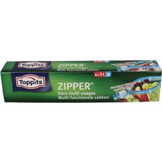 👉 Toppits Zipper Mutlifunctionele Zakken 3 liter 8 stuks 4008871210012