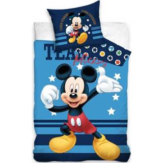 👉 Dekbedovertrek katoen antraciet Disney Mickey Mouse Team 140x200 cm 5902689477089