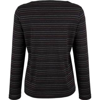 👉 Shirt met subtiel glanzend effectgaren MONA Zwart/Pink/Grijs