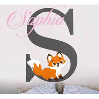 👉 Muursticker Post NL nederlands Muurstickers tekeningen Vos zelfklevende sticker met naam en init