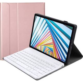 👉 Bluetooth toetsenbord active voor Lenovo Tab M10 Plus 3rd Gen 10.6 (2022) & Hoes - QWERTY Keyboard case Auto/Wake functie Rosé-Goud 8719793184966