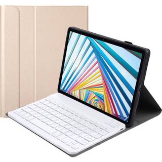 👉 Bluetooth toetsenbord goud active voor Lenovo Tab M10 Plus 3rd Gen 10.6 (2022) & Hoes - QWERTY Keyboard case Auto/Wake functie 8719793184973