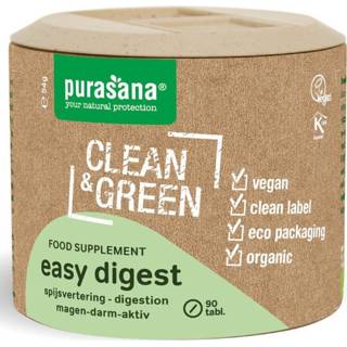 👉 Donkergroen Purasana Clean & Green Easy Digest Tabletten 5400706616560
