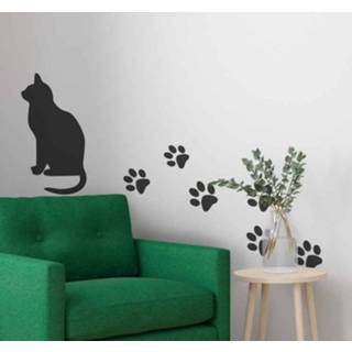 👉 Muursticker Post NL nederlands Muurstickers huisdieren Kat en zijn spoor