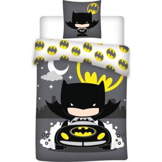 👉 Dekbedovertrek katoen antraciet Batman gots! 140 x 200 cm - Bio 5407007983353